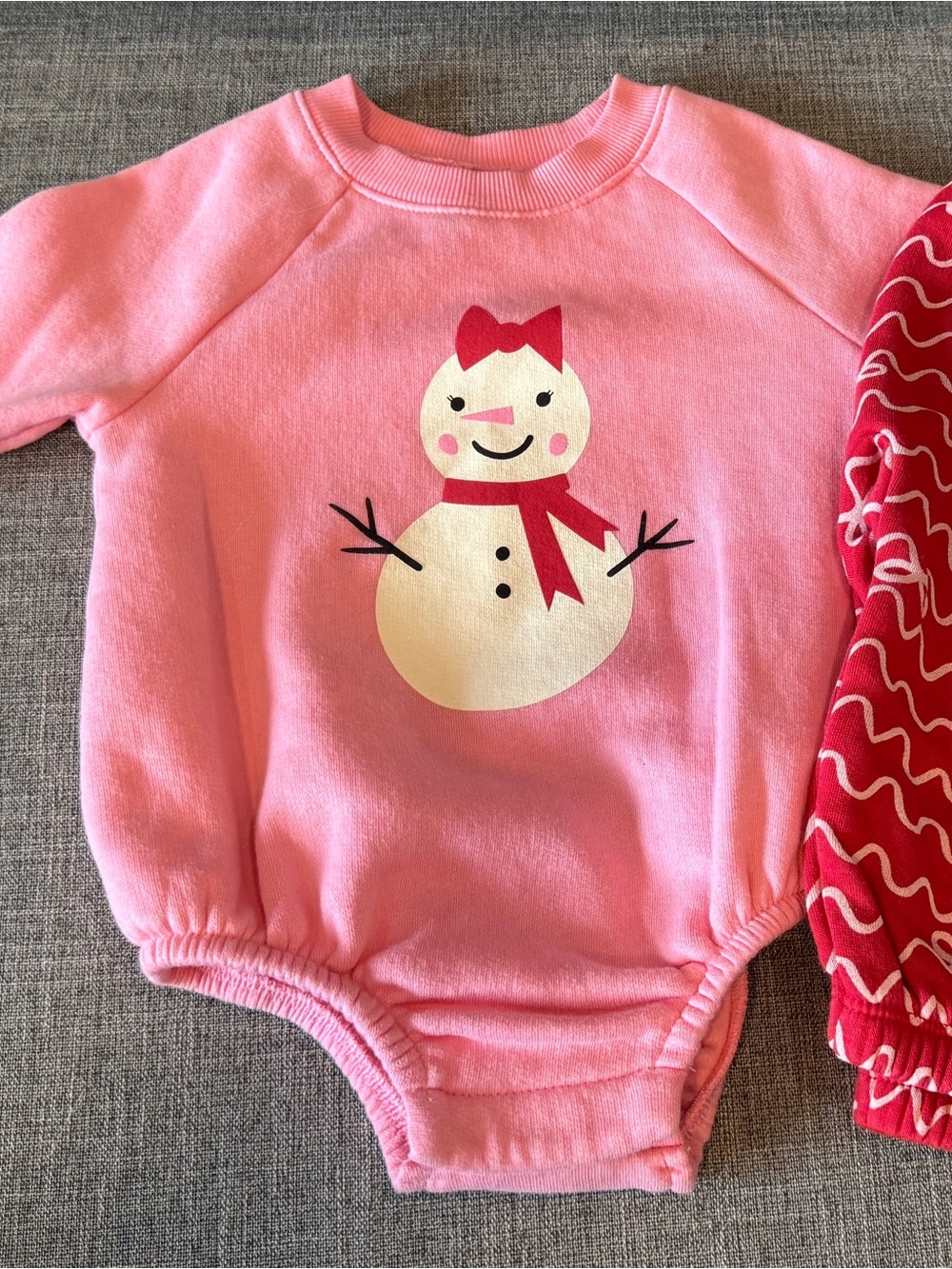 Old Navy Pink Snowman Sweater and Pants